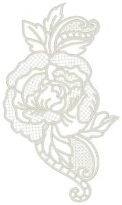 Picture of Lace Peony Machine Embroidery Design