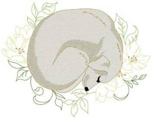 Picture of Dog Sleeping Machine Embroidery Design