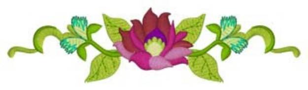 Picture of Indian Floral Border Machine Embroidery Design