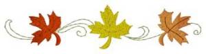 Picture of Fall Leaves Border Machine Embroidery Design