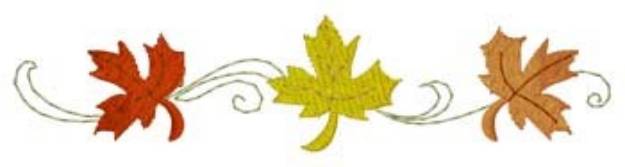 Picture of Fall Leaves Border Machine Embroidery Design