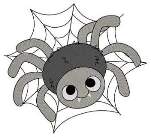 Picture of Spider On Web Machine Embroidery Design