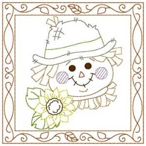 Picture of Scarecrow Square Machine Embroidery Design