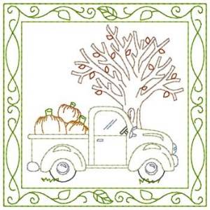 Picture of Harvest Quilt Square Machine Embroidery Design