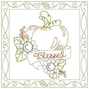 Picture of Blessed Quilt Square Machine Embroidery Design