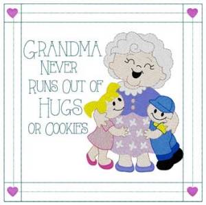 Picture of Grandma Hugs Machine Embroidery Design