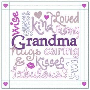 Picture of Grandma Words Machine Embroidery Design