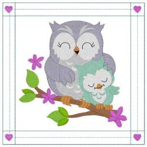 Picture of Grandma Owl Machine Embroidery Design