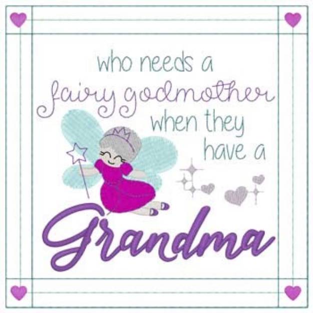 Picture of Fairy Godmother Grandma Machine Embroidery Design