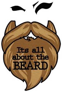 Picture of About The Beard Machine Embroidery Design