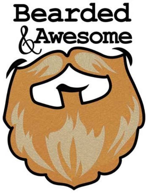 Picture of Bearded & Awesome Machine Embroidery Design
