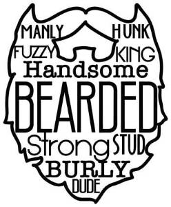 Picture of Beard Words Machine Embroidery Design