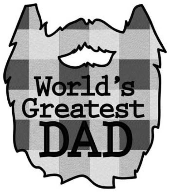 Picture of Worlds Greatest Dad Machine Embroidery Design