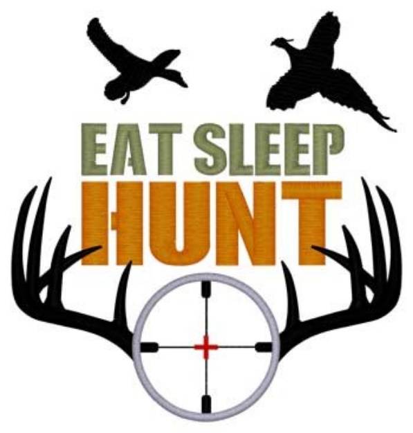Picture of Eat Sleep Hunt Machine Embroidery Design