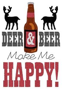 Picture of Deer & Beer Machine Embroidery Design