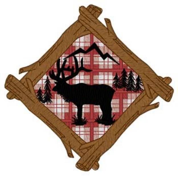 Picture of Plaid Elk Machine Embroidery Design