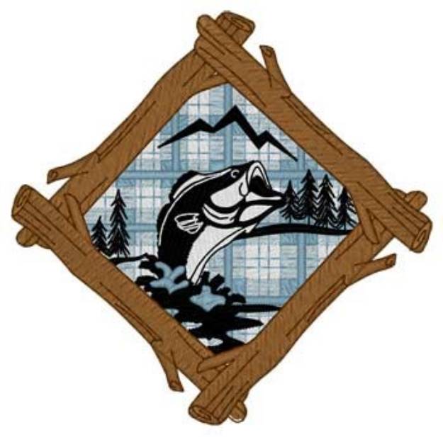Picture of Plaid Trout Machine Embroidery Design