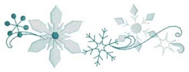 Picture of Snowflakes Border Machine Embroidery Design