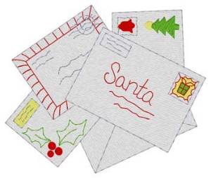 Picture of Santa Letters Machine Embroidery Design