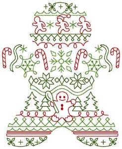Picture of Gingerbread Sweater Pattern Machine Embroidery Design
