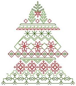 Picture of Christmas Tree Pattern Machine Embroidery Design