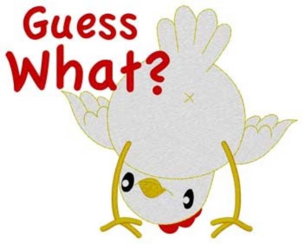 Picture of Guess What Chicken Butt Machine Embroidery Design