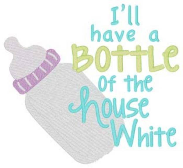 Picture of Bottle Of House White Machine Embroidery Design