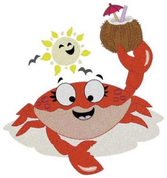 Picture of Kawaii Crab Machine Embroidery Design