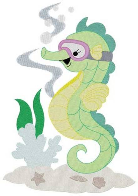 Picture of Kawaii Seahorse Machine Embroidery Design
