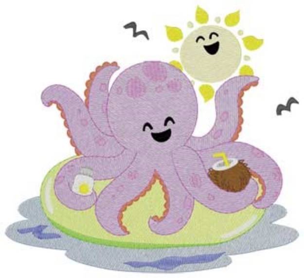Picture of Kawaii Octopus Machine Embroidery Design