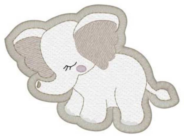 Picture of Elephant Mylar Machine Embroidery Design