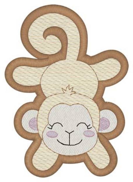 Picture of Monkey Mylar Machine Embroidery Design