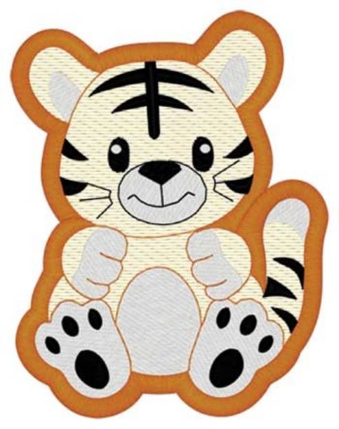 Picture of Tiger Mylar Machine Embroidery Design