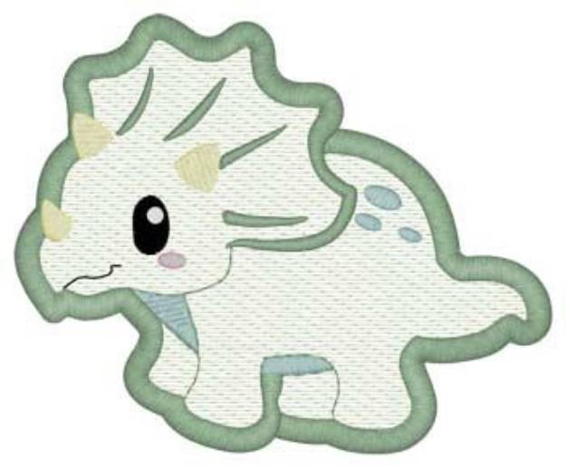 Picture of Triceratops Mylar Machine Embroidery Design