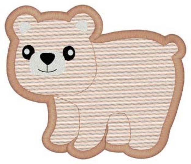 Picture of Bear Mylar Machine Embroidery Design