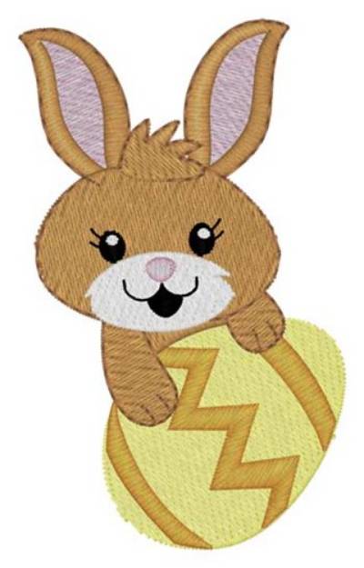 Picture of Easter Bunny & Egg Machine Embroidery Design