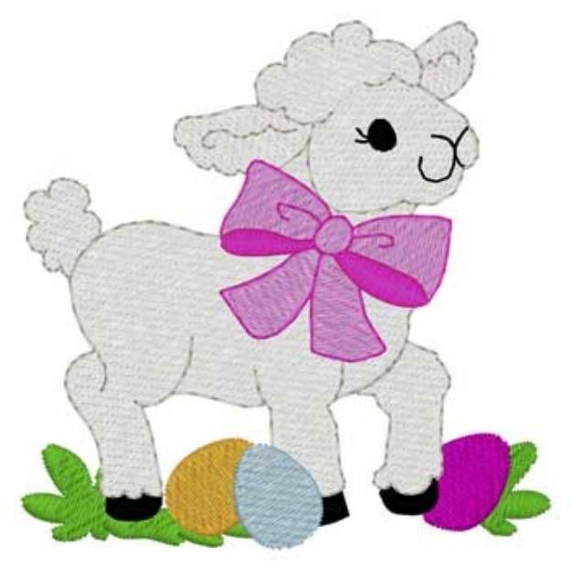 Picture of Easter Lamb Machine Embroidery Design