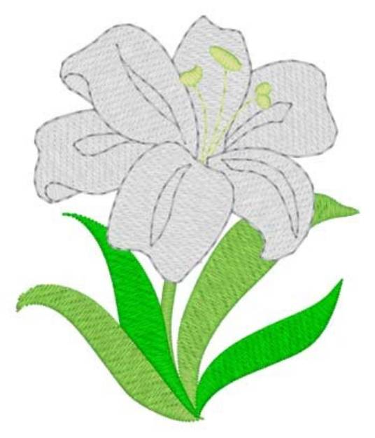Picture of Easter Lily Machine Embroidery Design