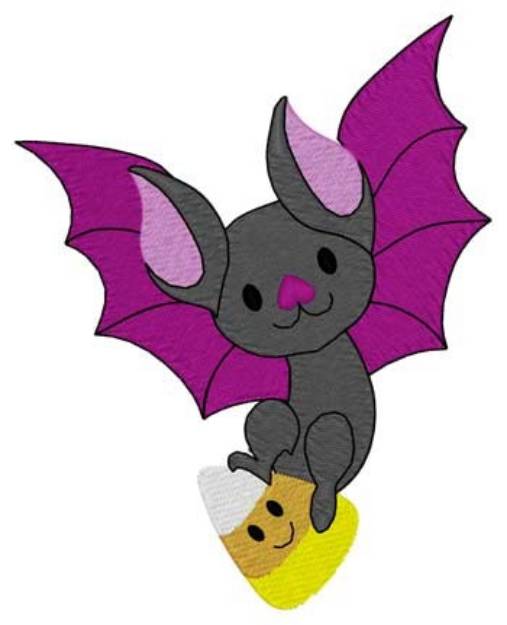 Picture of Bat & Candy Corn Machine Embroidery Design