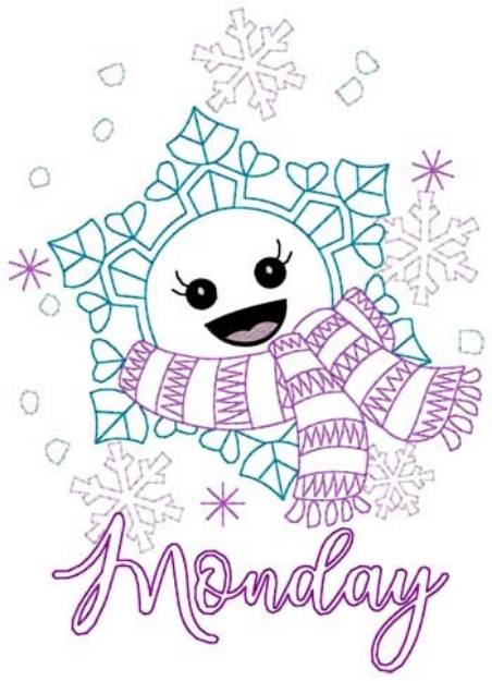 Picture of Monday Snowflake Machine Embroidery Design