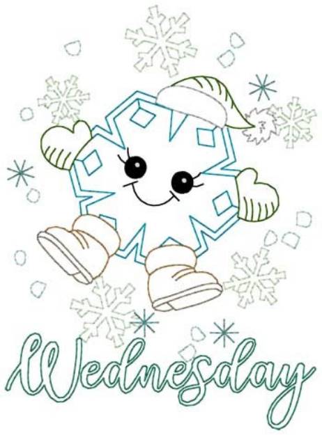 Picture of Wednesday Snowflake Machine Embroidery Design