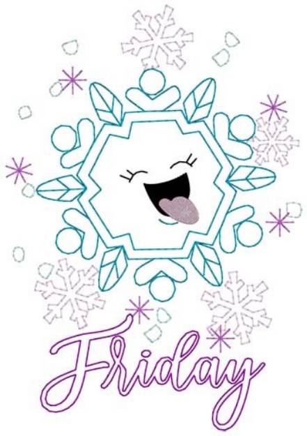 Picture of Friday Snowflake Machine Embroidery Design