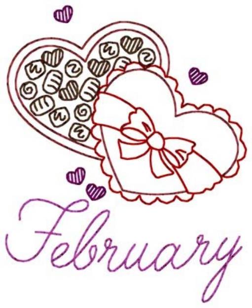 Picture of Februarys Valentine Machine Embroidery Design