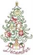 Picture of December Tree Machine Embroidery Design