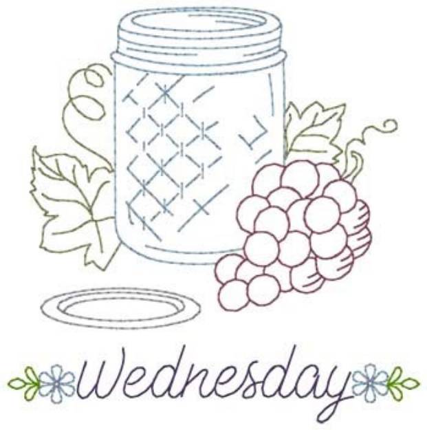 Picture of Wednesday Grape Jam Machine Embroidery Design