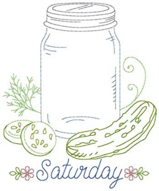 Picture of Saturday Pickles Machine Embroidery Design