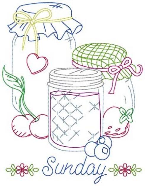 Picture of Sunday Canning Machine Embroidery Design