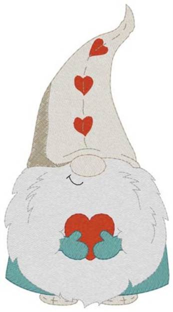 Picture of Heart Gnome Machine Embroidery Design