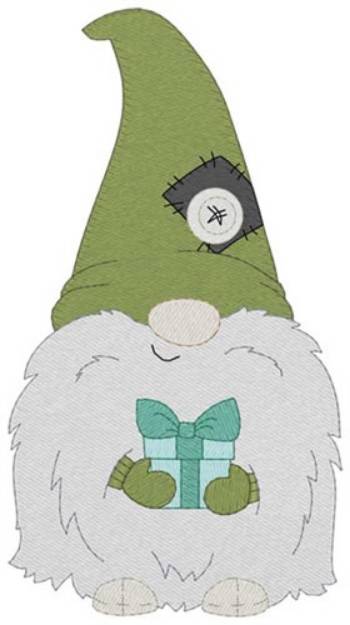 Picture of Gnome With A Gift Machine Embroidery Design