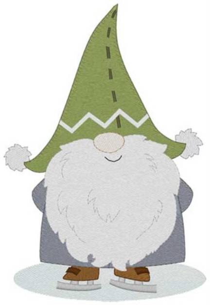 Picture of Ice Skating Gnome Machine Embroidery Design